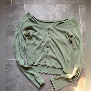 American Eagle button-down long sleeve top Size medium